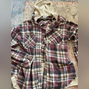 Buckle BKE Hooded Flannel Shirt